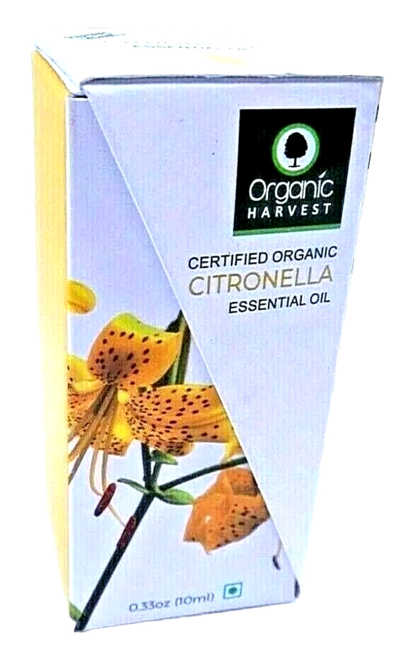 Organic Harvest Citronella Essential Oil Aromatherapy 100% Pure NEW 0.33oz NIB